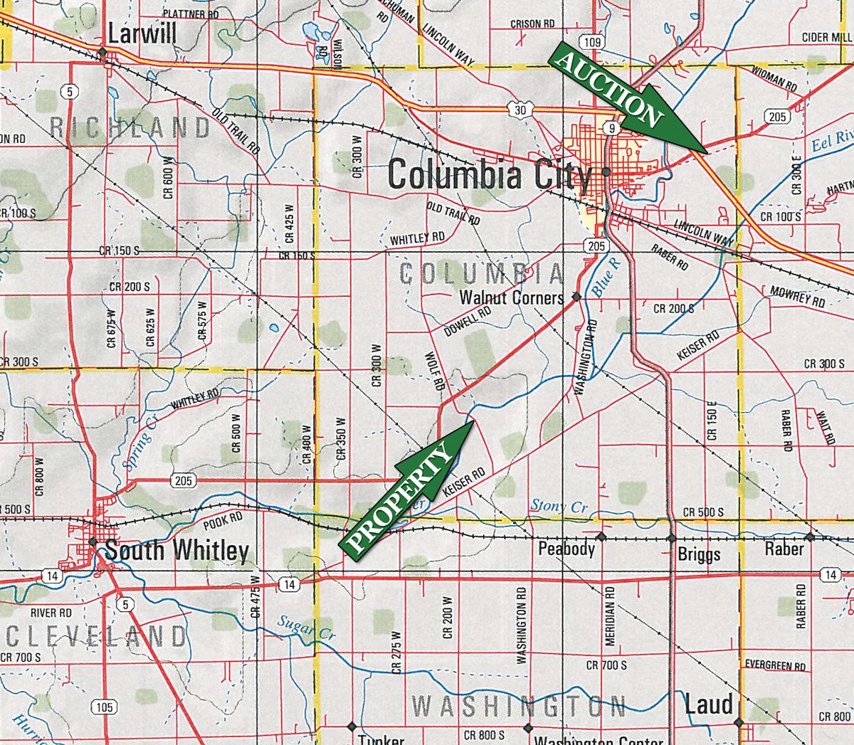 Area map - 88+/- Acres Offered in 3 Tracts